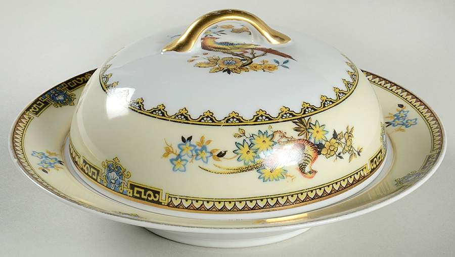 Burma Round Covered Butter by Noritake-1