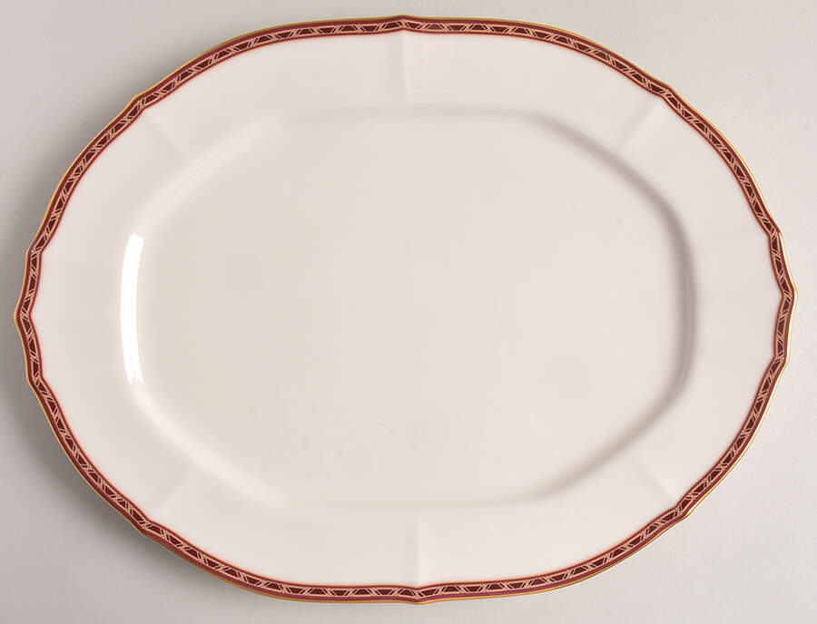 Burgundy Royale 14" Oval Serving Platter by Noritake-1