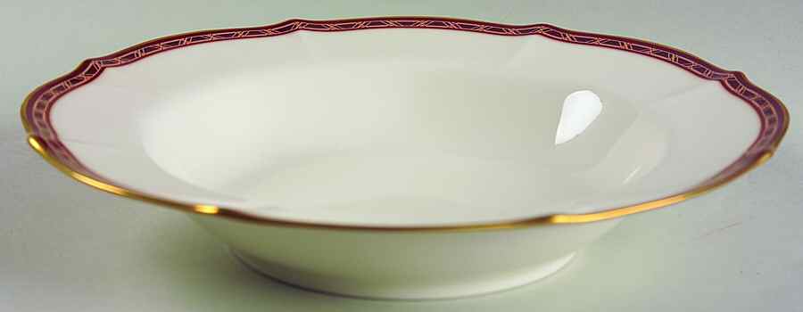 Burgundy Royale Rim Soup Bowl by Noritake-1