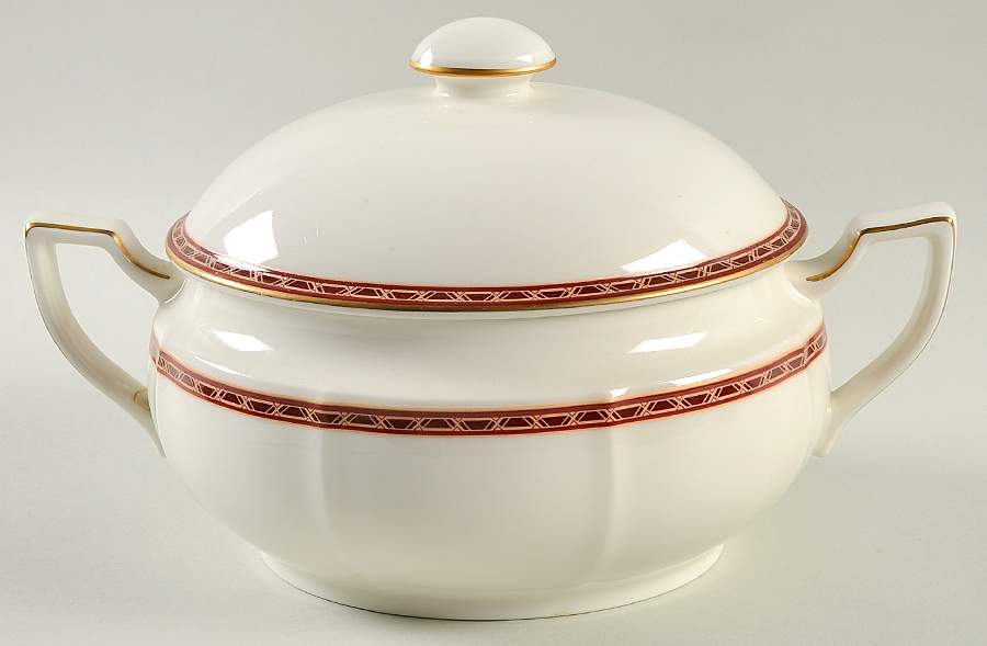 Burgundy Royale Oval Covered Vegetable by Noritake-1