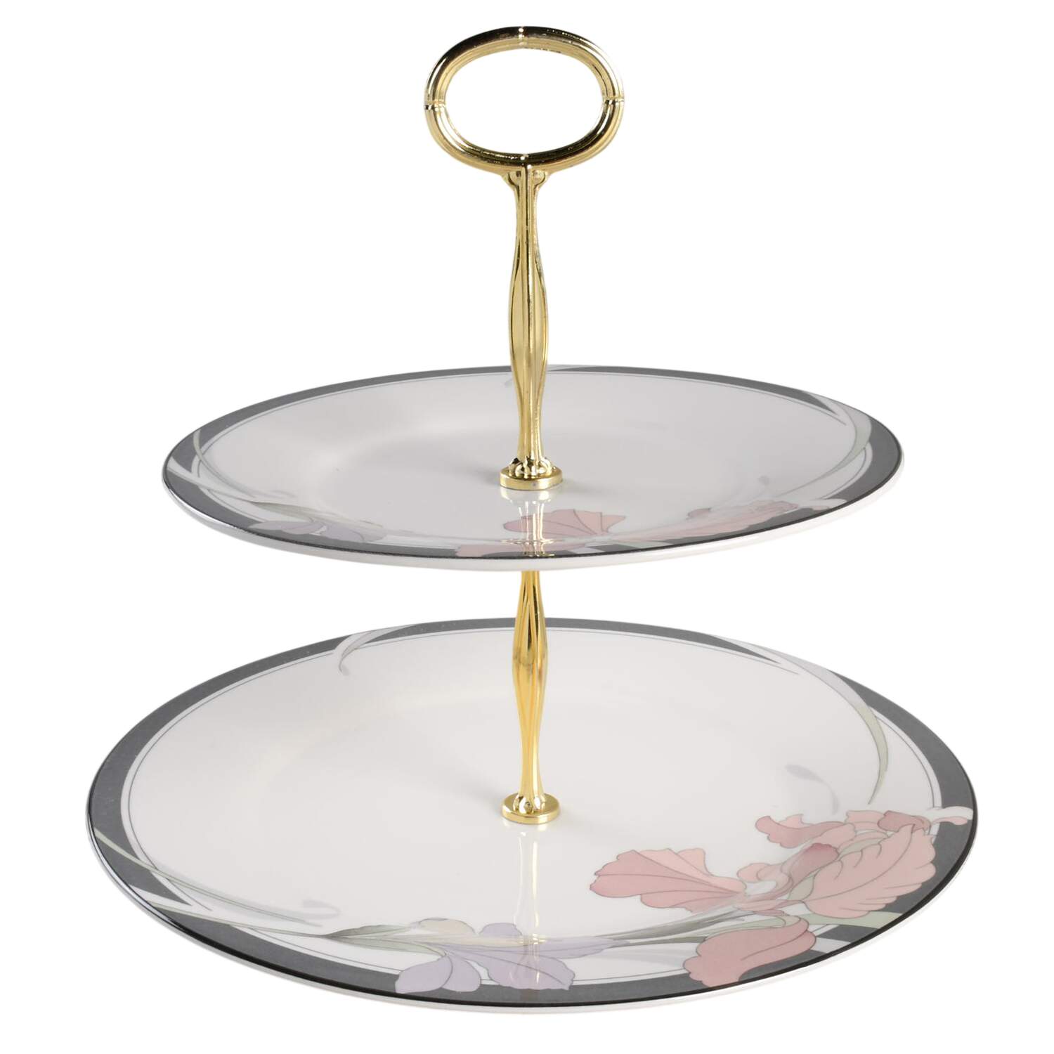 Cafe Du Soir 6 5/8"-10"  2 Tiered Serving Tray (Dp, Sp) HC by Noritake-1