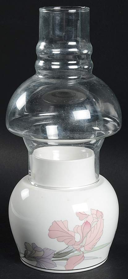 Cafe Du Soir Hurricane Lamp & Globe by Noritake-1