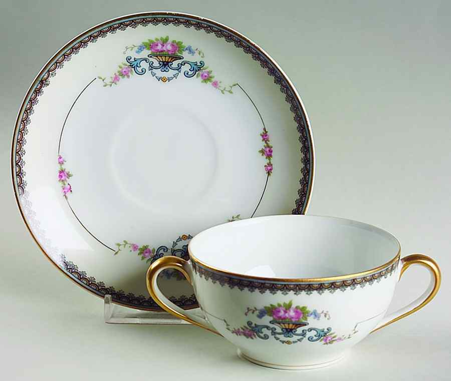 Calais Flat Bouillon Cup & Saucer by Noritake-1