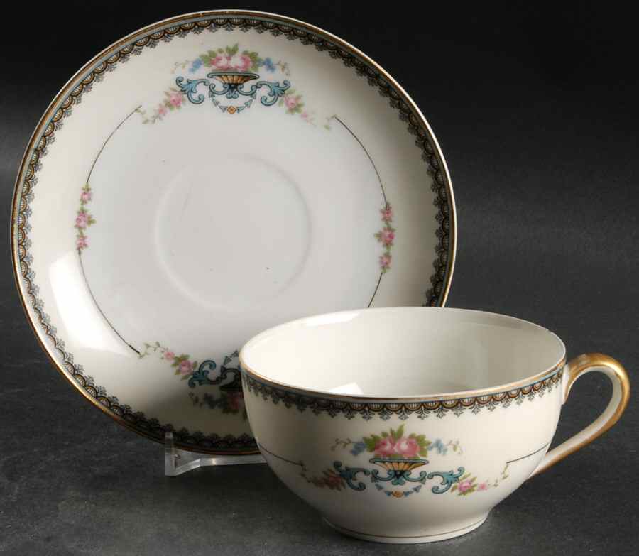 Calais Flat Cup & Saucer Set by Noritake-1