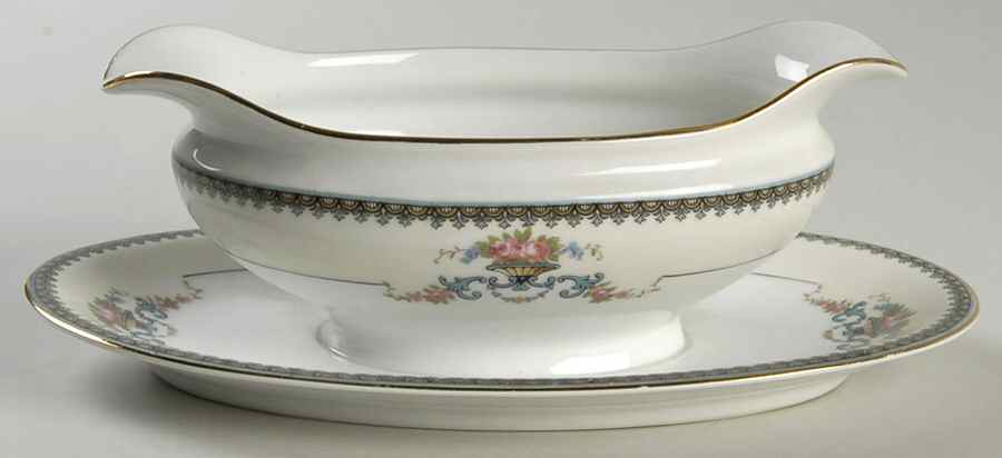 Calais Gravy Boat with Attached Underplate by Noritake-1