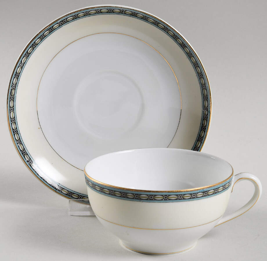 Cambridge Flat Cup & Saucer Set by Noritake-1