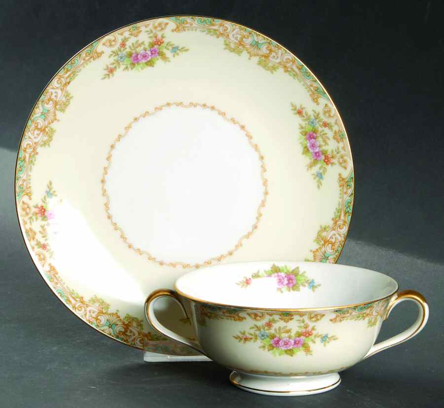Camelot (6000) Footed Cream Soup Bowl & Saucer Set by Noritake-1
