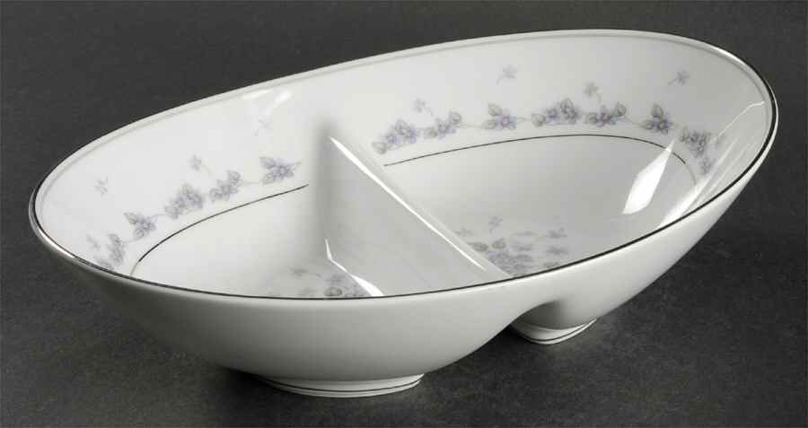 Camille 10" Oval Divided Vegetable Bowl by Noritake-1