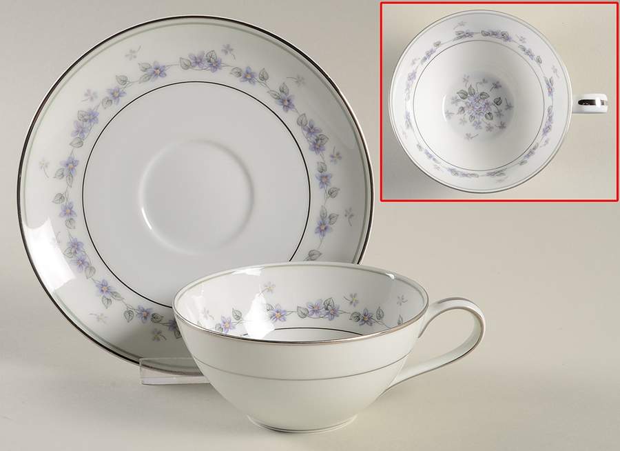 Camille Flat Cup & Saucer Set by Noritake-1