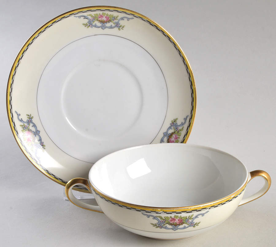 Camilla Flat Cream Soup Bowl & Saucer Set by Noritake-1