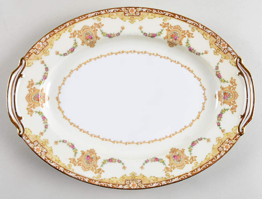 Camillia (3950 & NO #) 11" Oval Serving Platter by Noritake-1