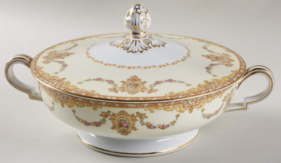 Camillia (3950 & NO #) Round Covered Vegetable by Noritake-1