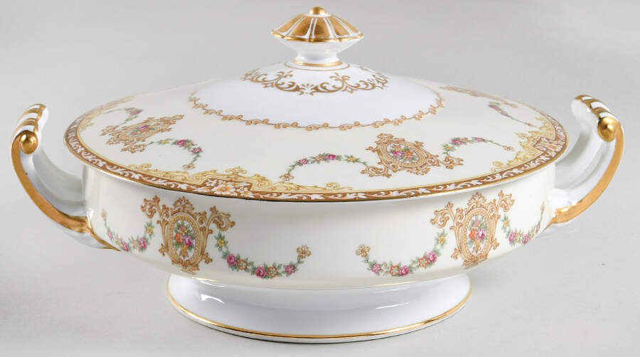 Camillia (3950 & NO #) Round Covered Vegetable by Noritake-1
