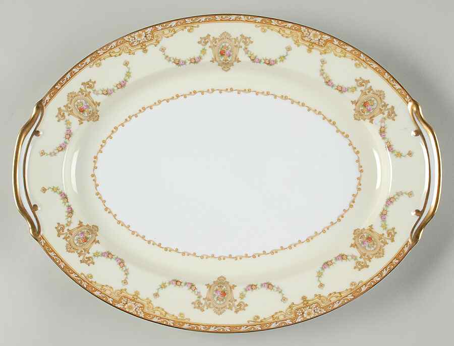 Camillia (3950 & NO #) 13" Oval Serving Platter by Noritake-1