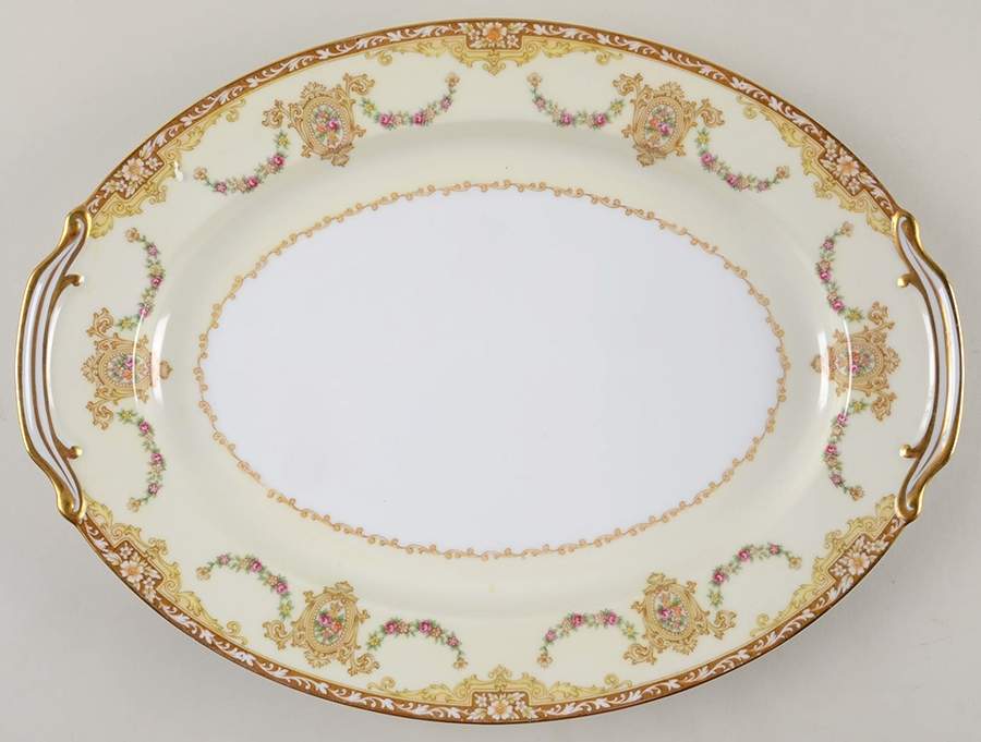 Camillia (3950 & NO #) 13" Oval Serving Platter by Noritake-1