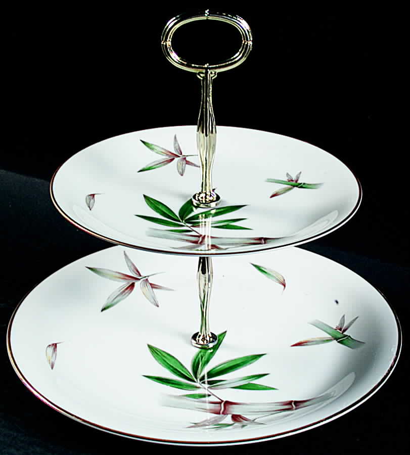 Canton 6 5/8"-10"  2 Tiered Serving Tray (Dp, Sp) HC by Noritake-1
