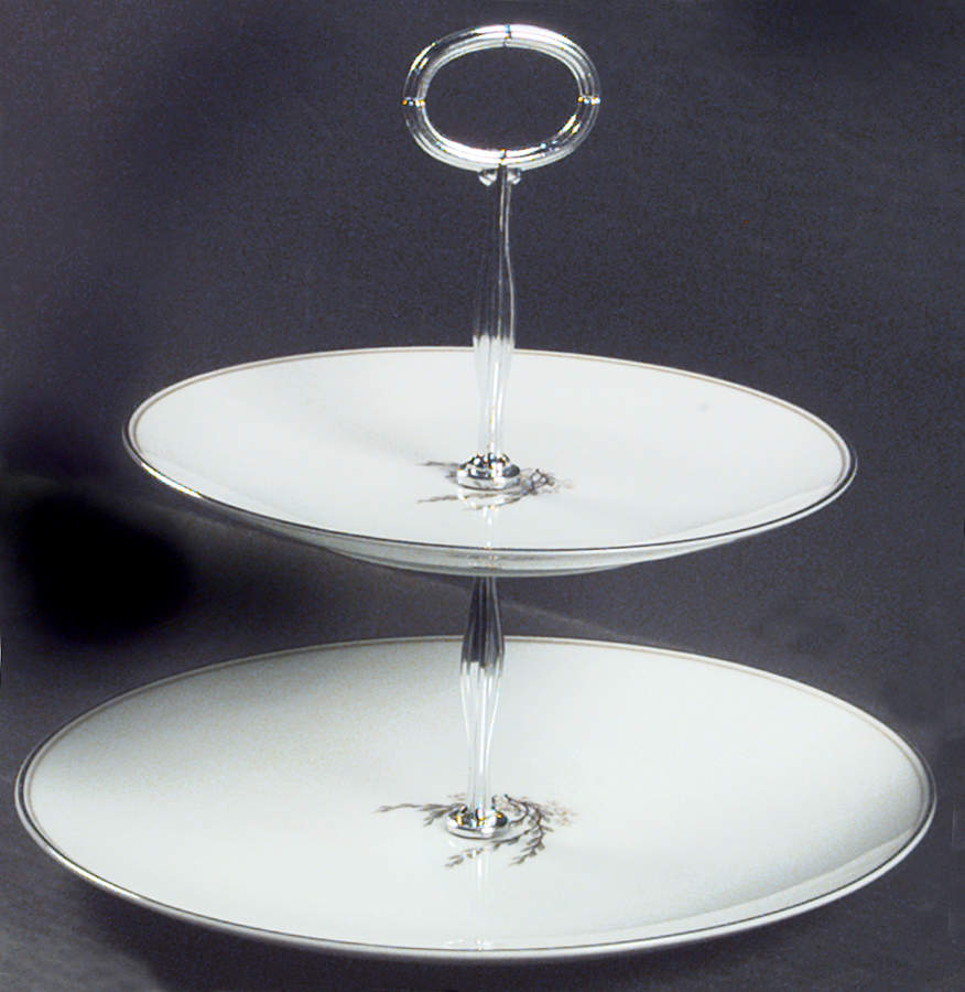 Candice 6 5/8"-10"  2 Tiered Serving Tray (Dp, Sp) HC by Noritake-1