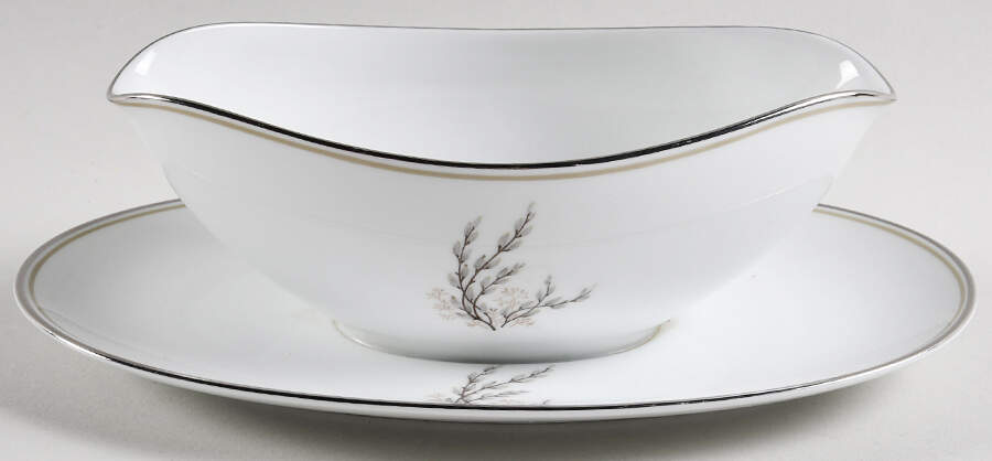 Candice Gravy Boat with Attached Underplate by Noritake-1