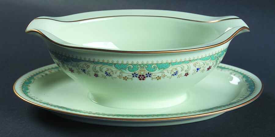 Cantata Gravy Boat with Attached Underplate by Noritake-1