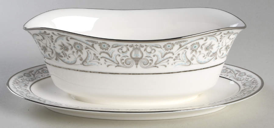 Canterbury Gravy Boat with Attached Underplate by Noritake-1