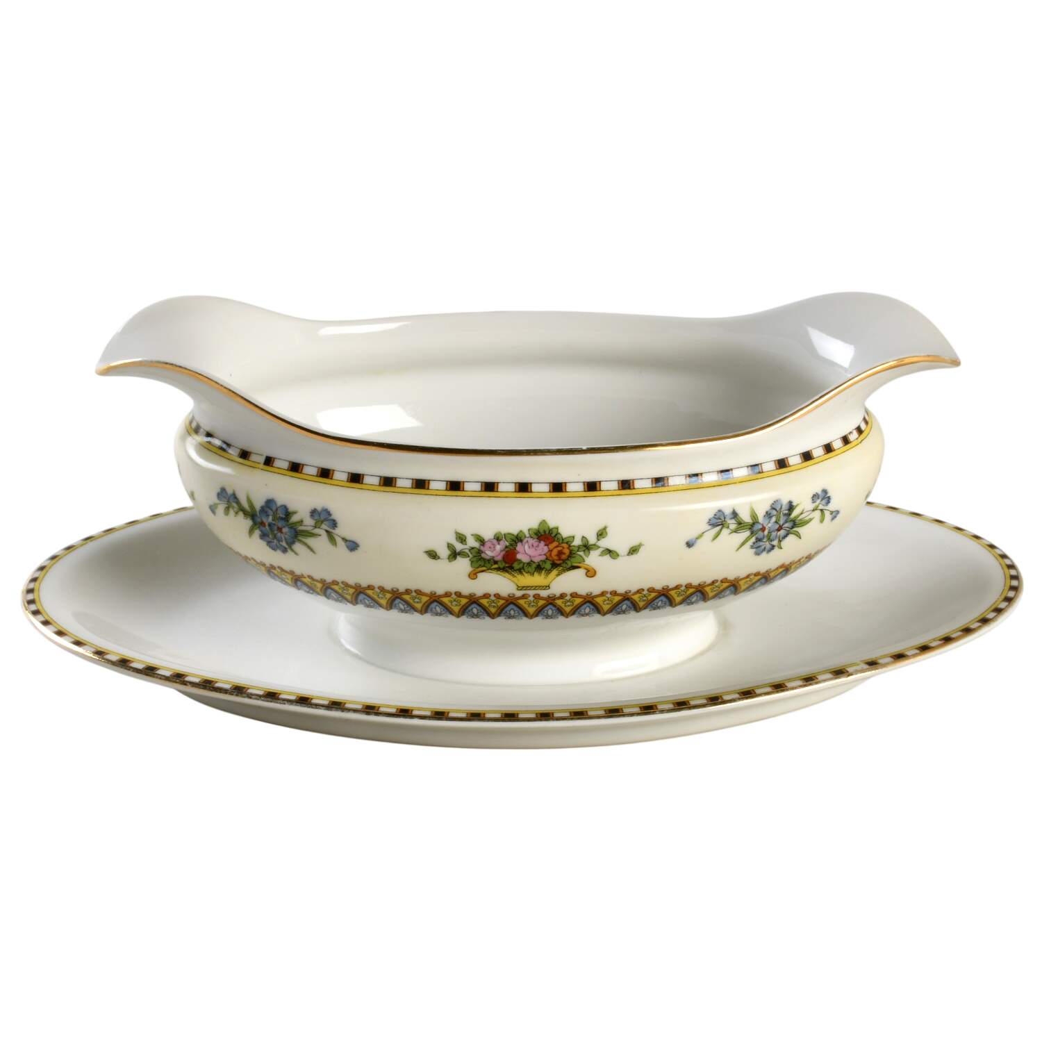 Capistrano Gravy Boat with Attached Underplate by Noritake-1