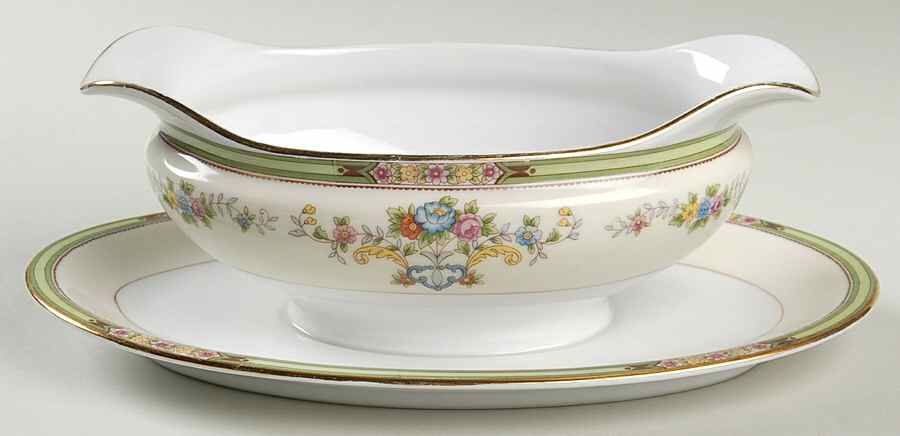 Caprice (No #) Gravy Boat with Attached Underplate by Noritake-1