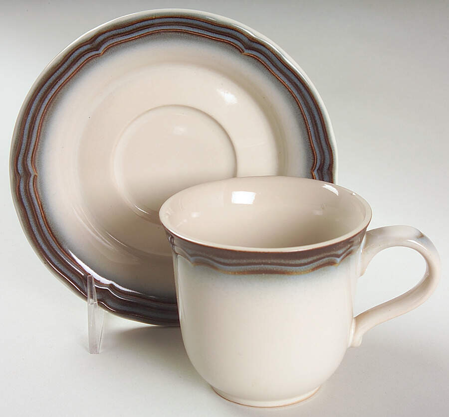 Captivate Flat Cup & Saucer Set by Noritake-1