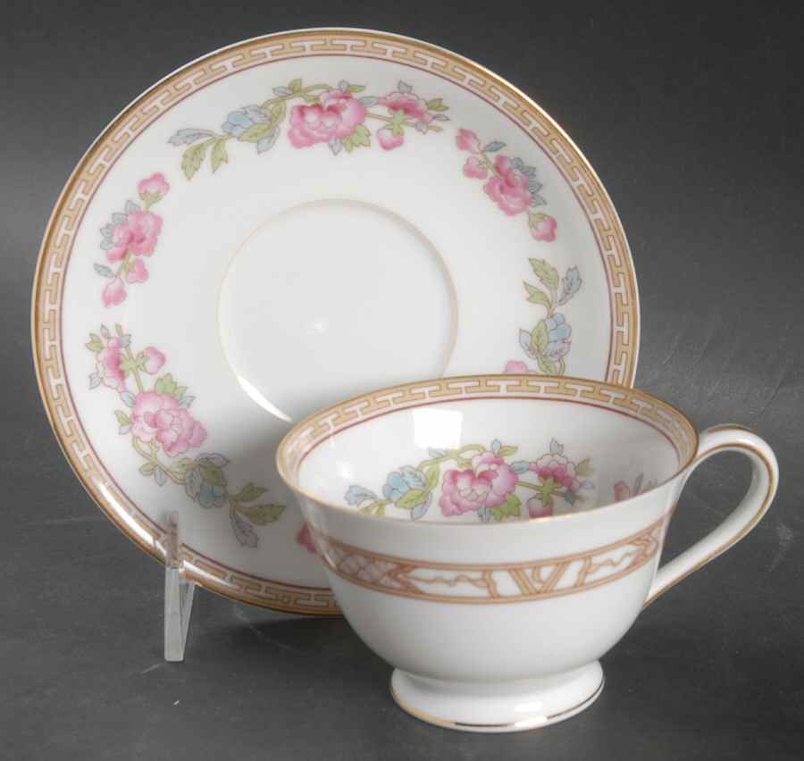 Carleton Footed Cup & Saucer Set by Noritake-1