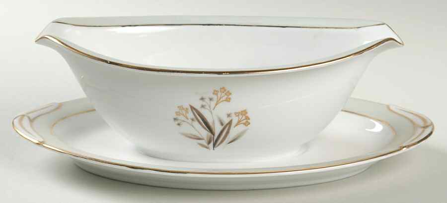Carlisle Gravy Boat with Attached Underplate by Noritake-1
