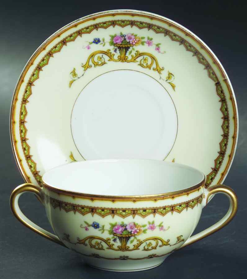 Carltonia Flat Bouillon Cup & Saucer by Noritake-1
