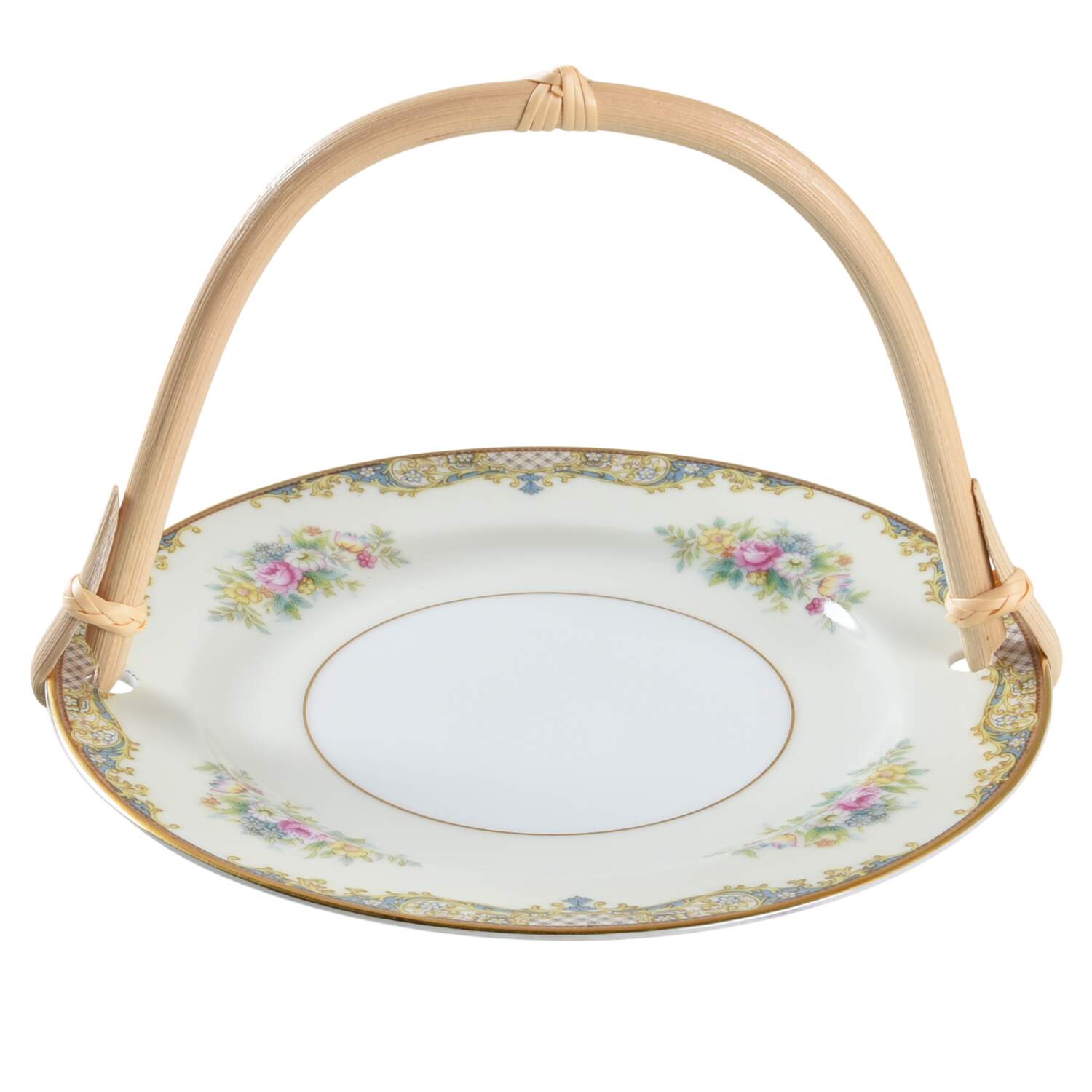 Carmela (95635 & No #) 5 3/8"-5 5/8" Bamboo Handled Serving Plate  HC by Noritake-1