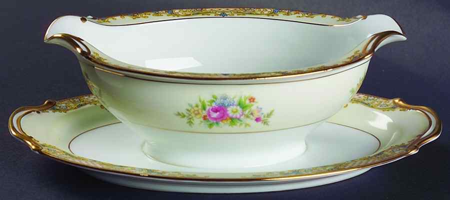 Carmela (95635 & No #) Gravy Boat with Attached Underplate by Noritake-1