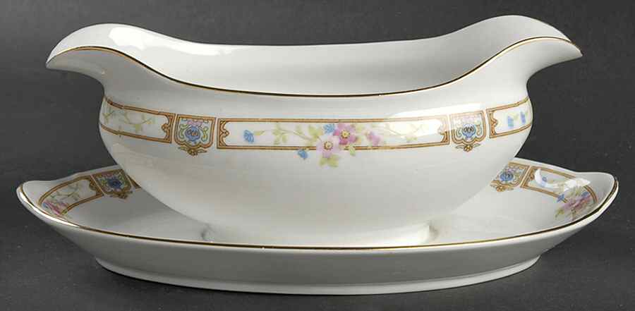 Carmen Gravy Boat with Attached Underplate by Noritake-1