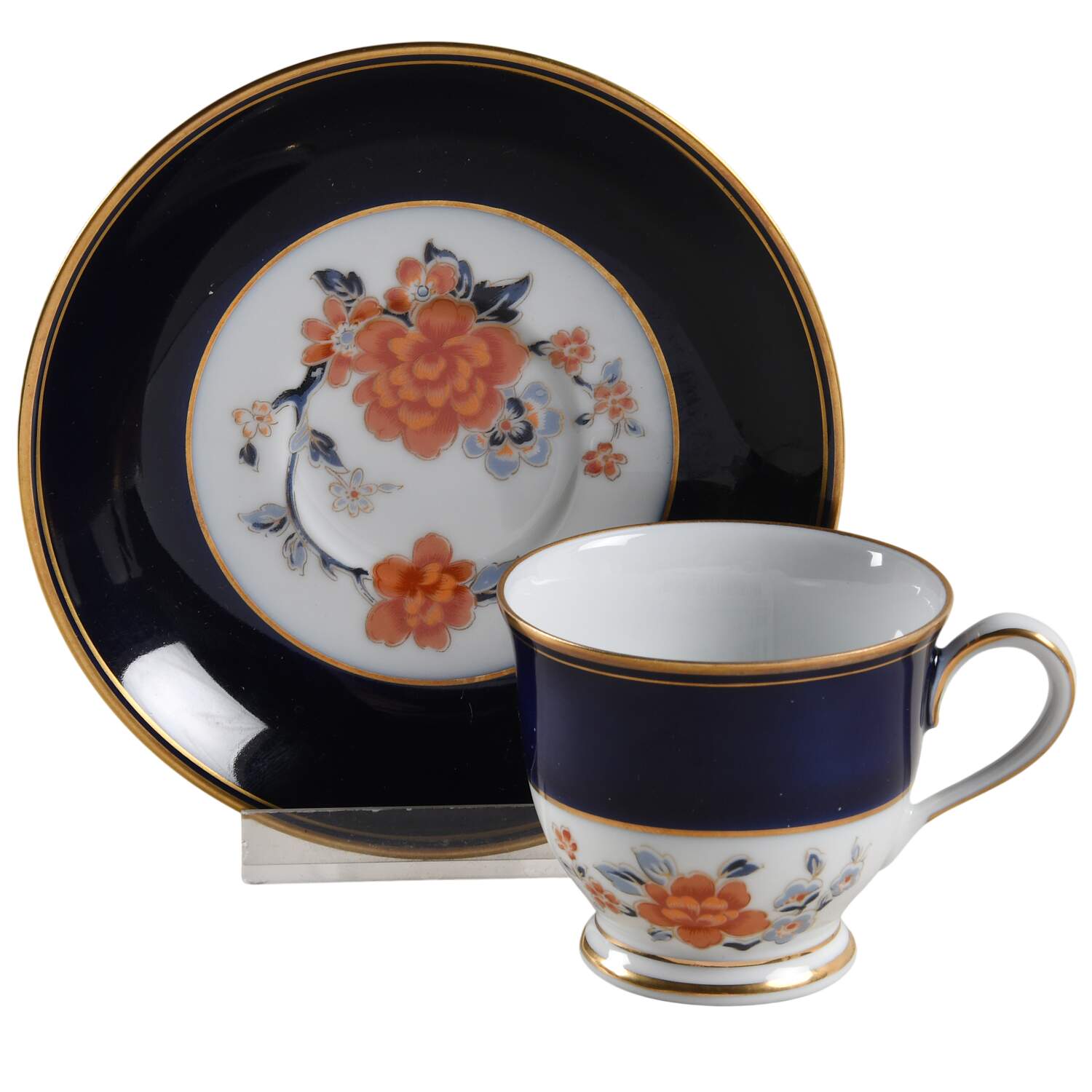 Carmine Footed Demitasse Cup & Saucer Set by Noritake-1