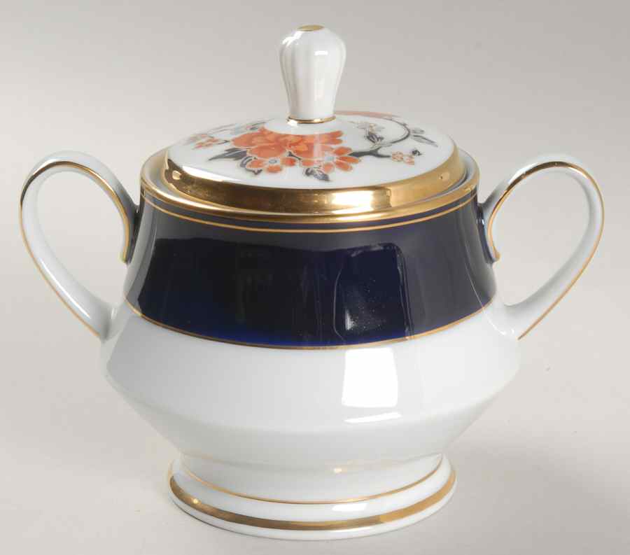 Carmine Sugar Bowl & Lid by Noritake-1