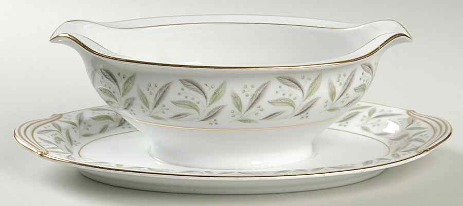 Carole Gravy Boat with Attached Underplate by Noritake-1