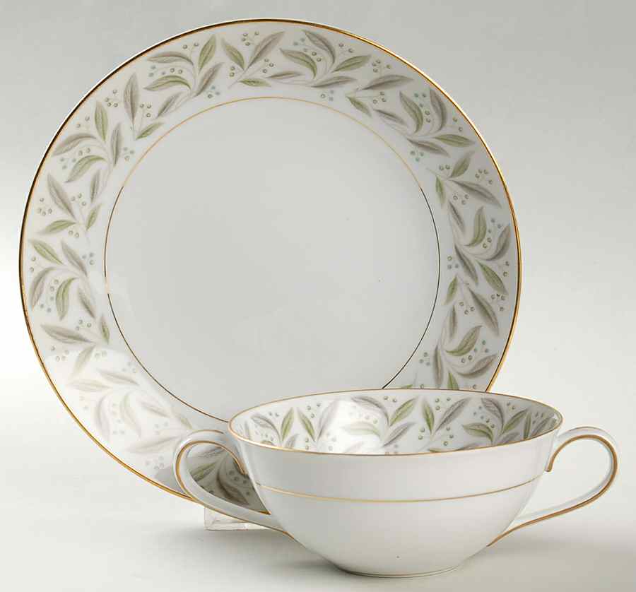 Carole Flat Cream Soup Bowl & Saucer Set by Noritake-1