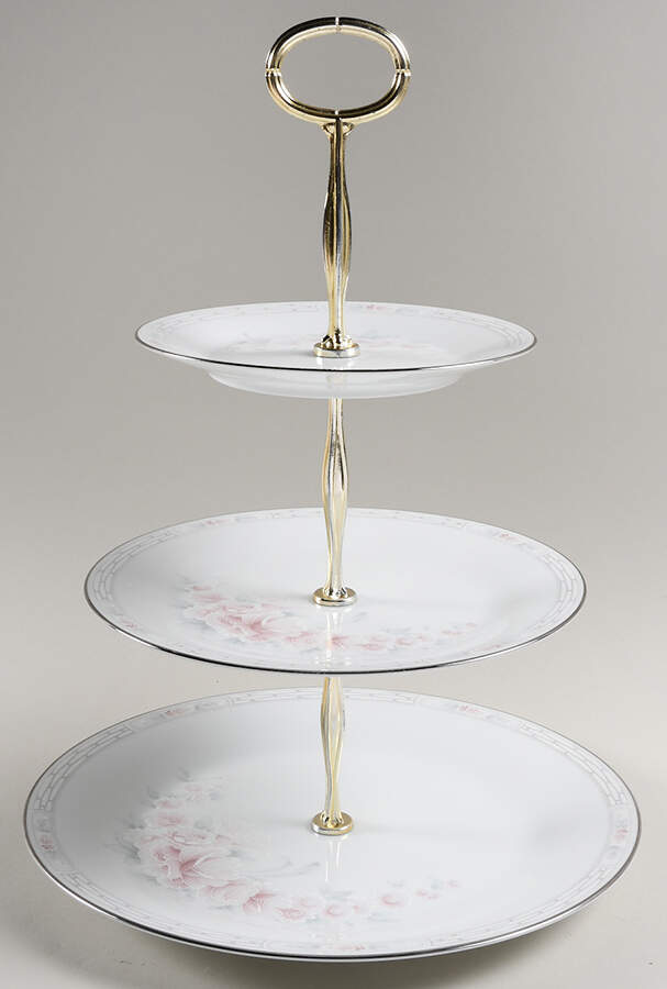Carthage 13 7/8"-14 1/4" 3-Tiered Serving Tray(DP,SP,BB) HC by Noritake-1