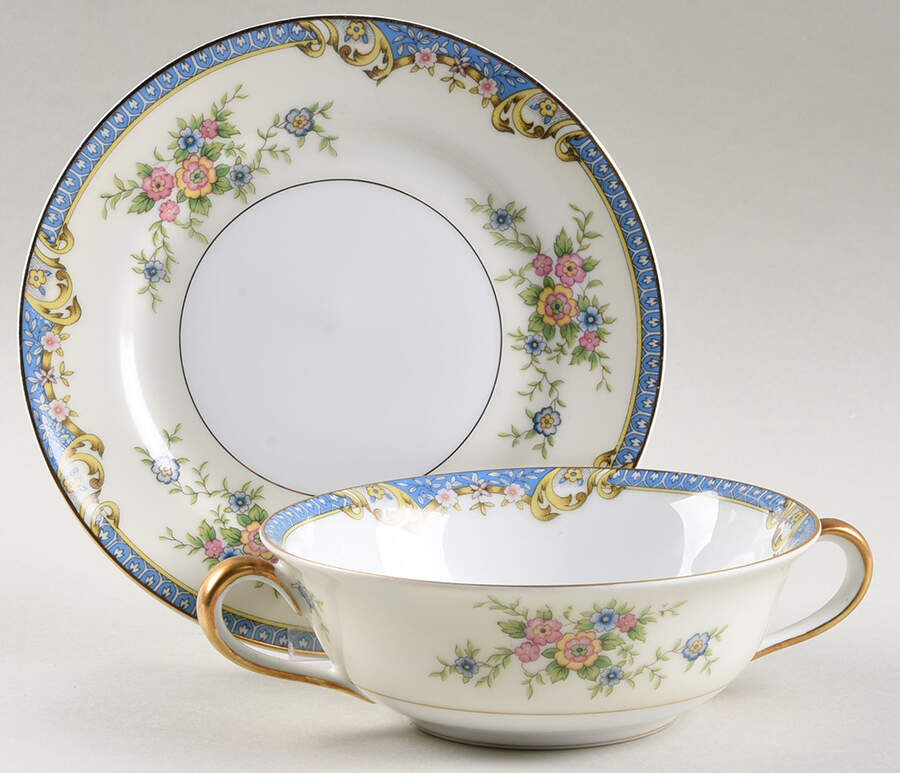 Casino Flat Cream Soup Bowl & Saucer Set by Noritake-1
