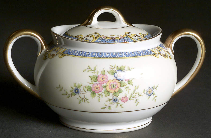 Casino Sugar Bowl & Lid by Noritake-1