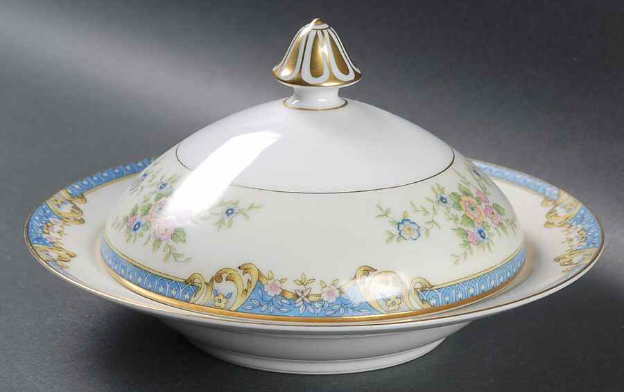 Casino Round Covered Butter by Noritake-1