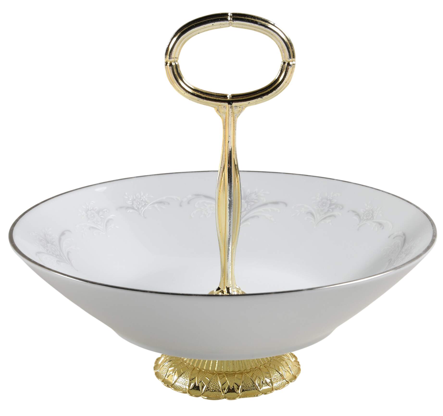 Casablanca 6"-7" Handled Footed Nut Dish HC by Noritake-1