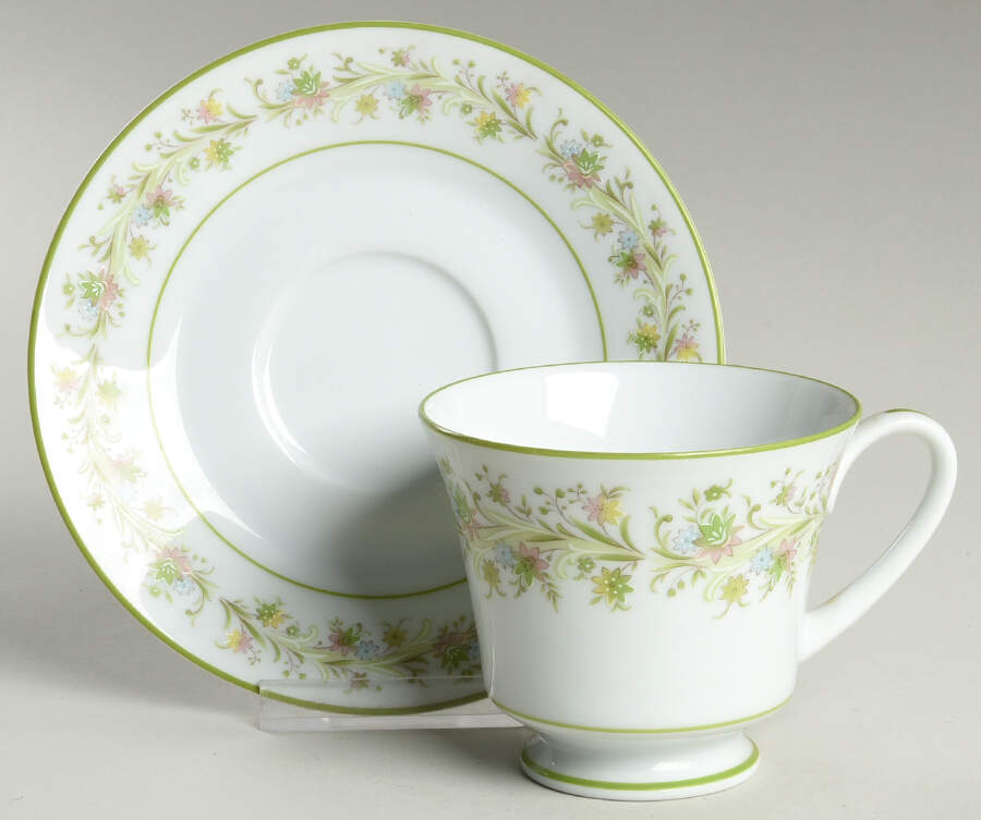 Carolina Spring Footed Cup & Saucer Set by Noritake-1