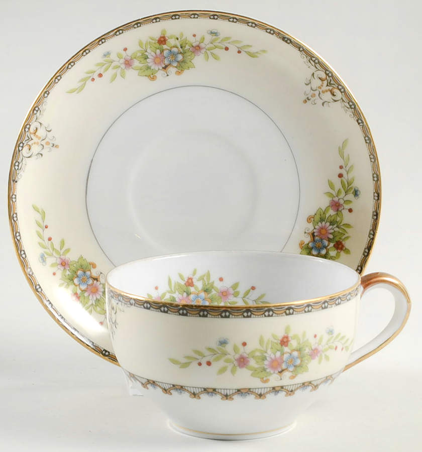 Castella Flat Cup & Saucer Set by Noritake-1