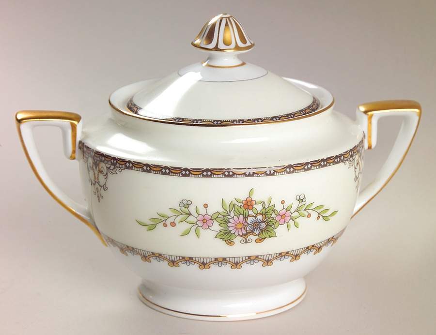 Castella Sugar Bowl & Lid by Noritake-1