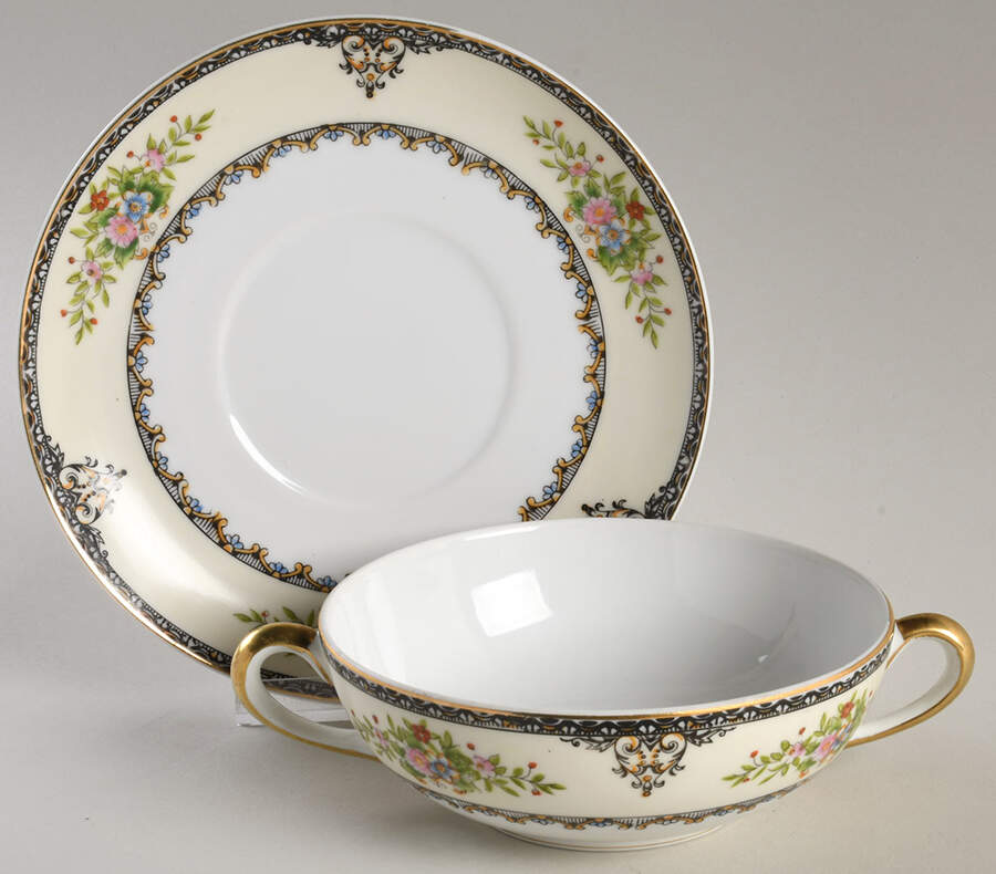 Castella Flat Cream Soup & Saucer Set by Noritake-1