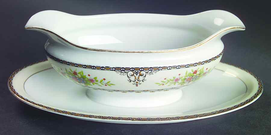 Castella Gravy Boat with Attached Underplate by Noritake-1
