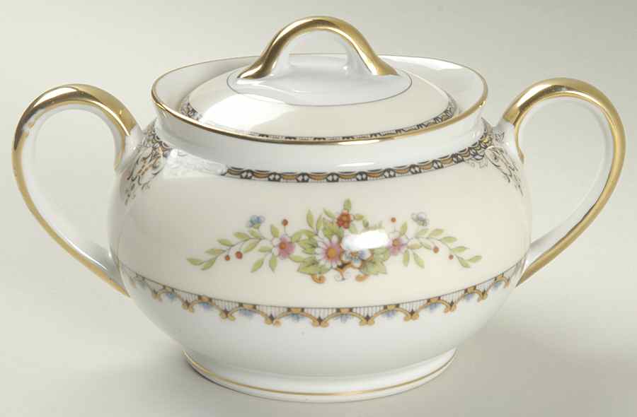 Castella Sugar Bowl & Lid by Noritake-1