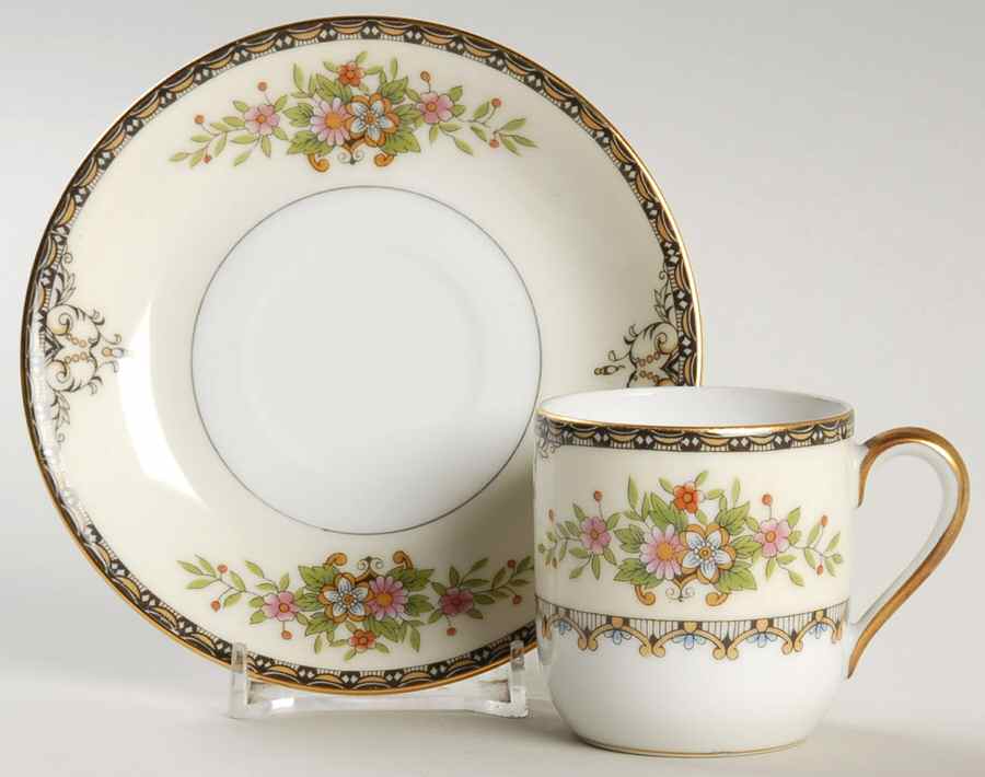 Castella Flat Demitasse Cup & Saucer Set by Noritake-1