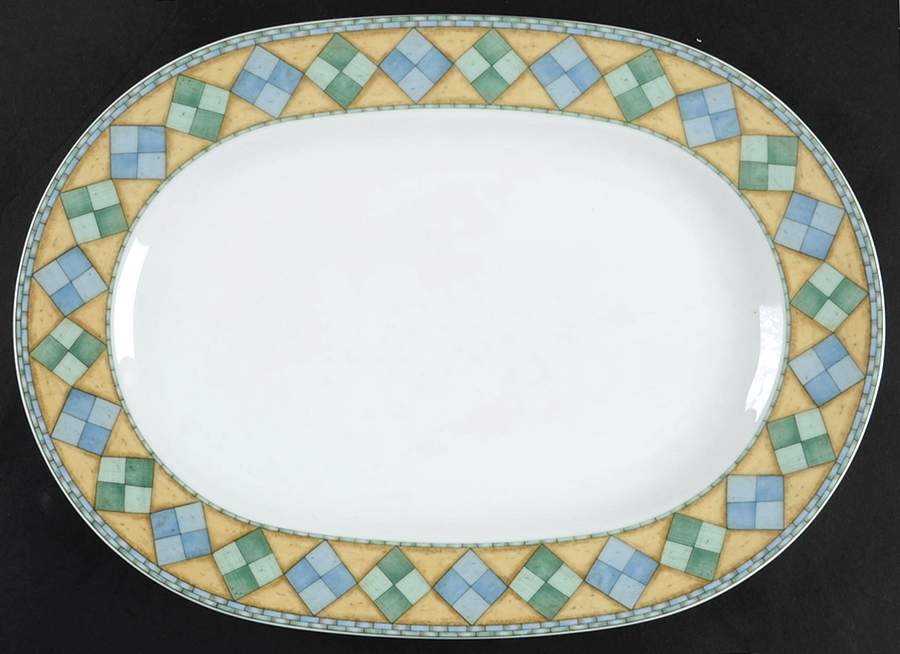 Castillo 14" Oval Serving Platter by Noritake-1